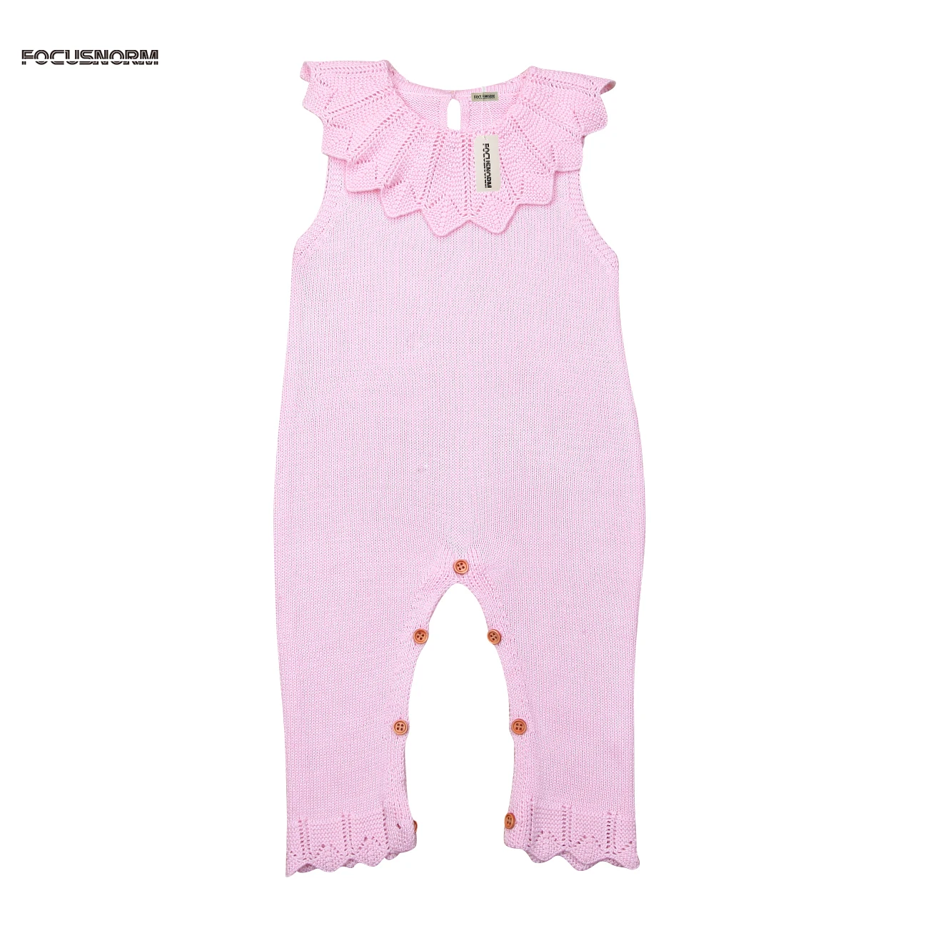 New Style Baby Girl Infant Knitting Princess Romper Solid color Ruffles