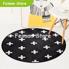 Скандинавский Серый Белый детская игровая палатка напольный коврик с геометрическим узором круглые ковры для гостиной гардеробная компьютерная кресло ковер