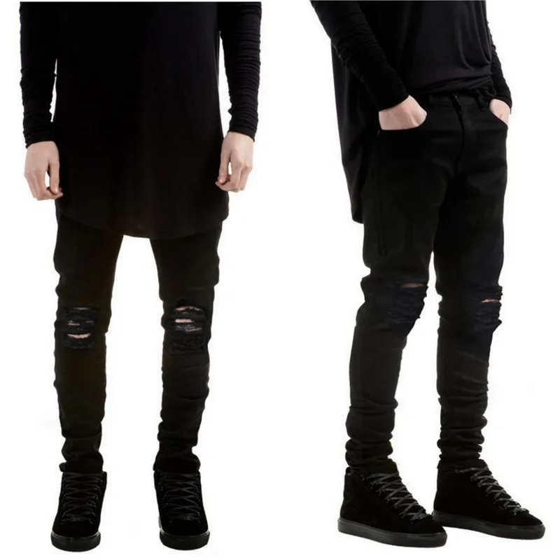 Hot New Brand Black Ripped Jeans dsq Men With Holes Denim Skinny Famous Designer Slim Fit Jean Pants HigH Quality Biker Jeans