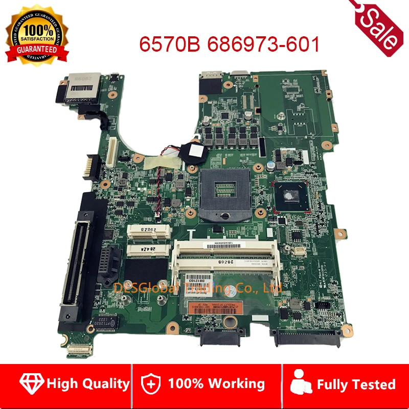 90% OFF  686973-601 686973-001 Mainboard For HP Probook 6570B Laptop motherboard SLJ8E HM76 DDR3 100% Workin