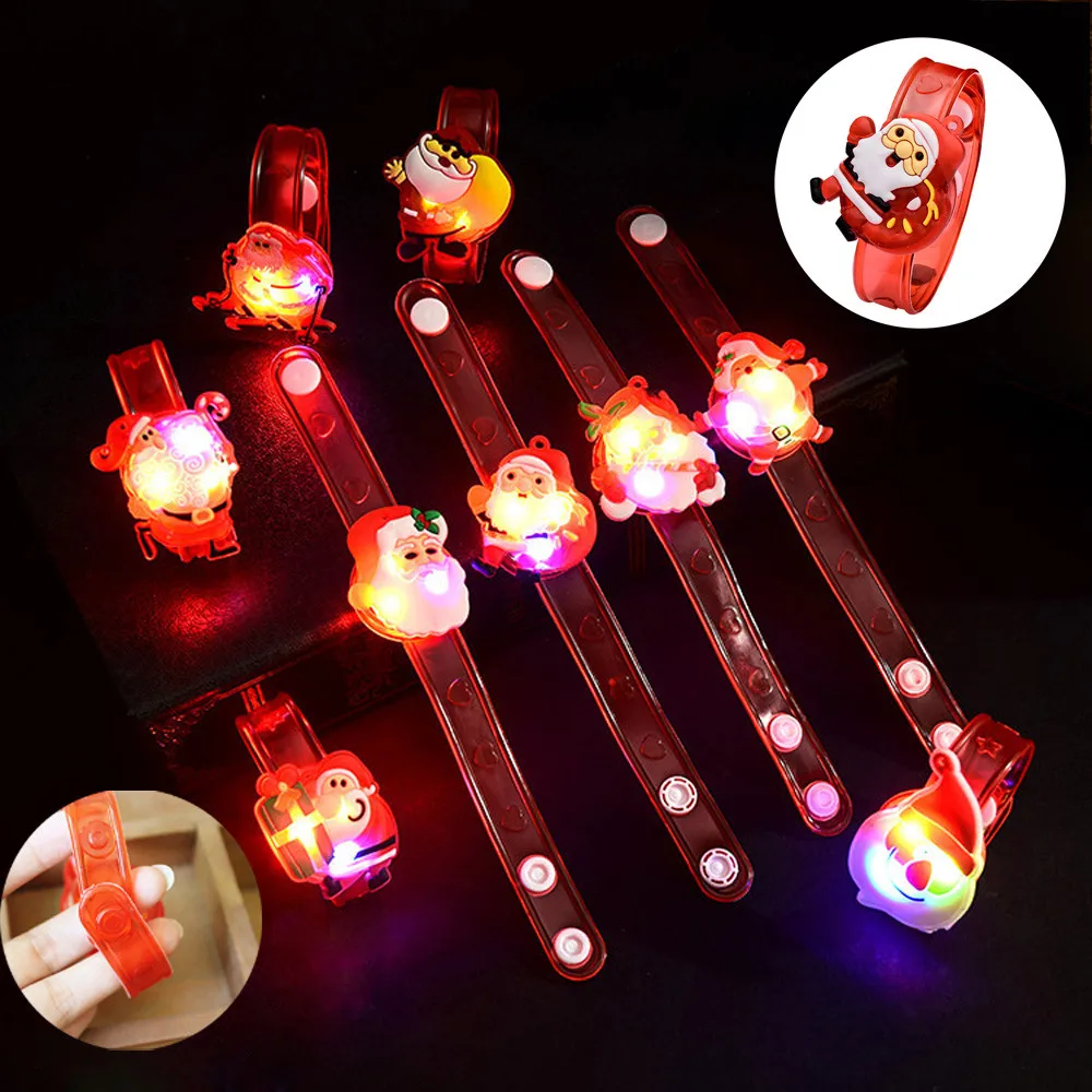 

cute baby Toys Children Santa Claus Light Flash Toys Wrist Hand Take Dance Party Dinner Party Christmas Toys for kids