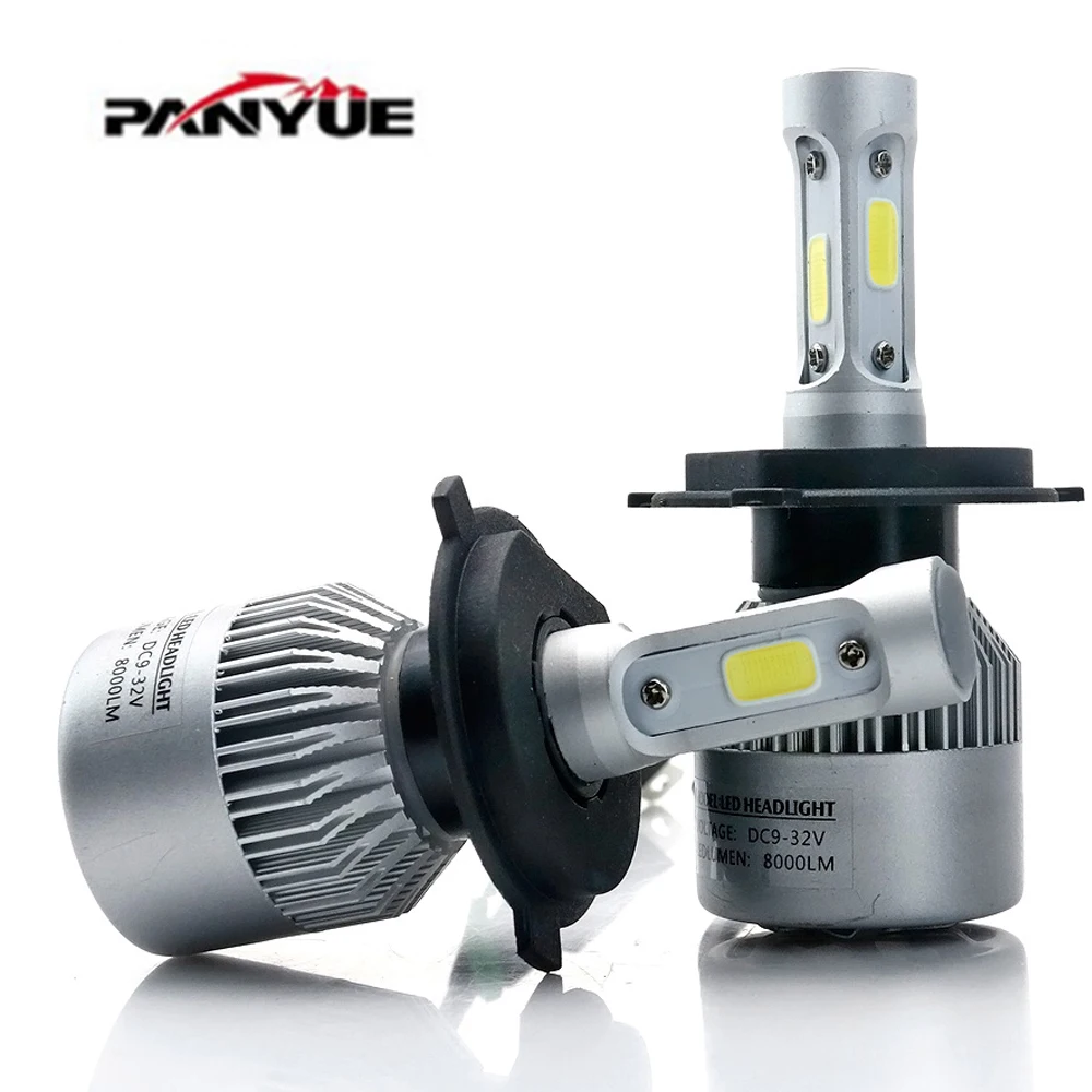 PANYUE S2 Auto Car H4 H7 LED Headlights 6500K 8000LM 12V COB Bulbs Hi Lo beam 2 / 3 Diodes White Automobiles Near Far Light PANYUE S2 Auto Car H4 H7 LED Headlights 6500K 8000LM 12V COB Bulbs Hi Lo beam 2 / 3 Diodes White Automobiles Near Far Light