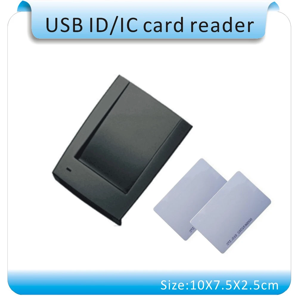 

Free shipping Production 125KHZ Frequency RFID reader USB virtual COM(RS232) port, USB to take power+5PCS Card