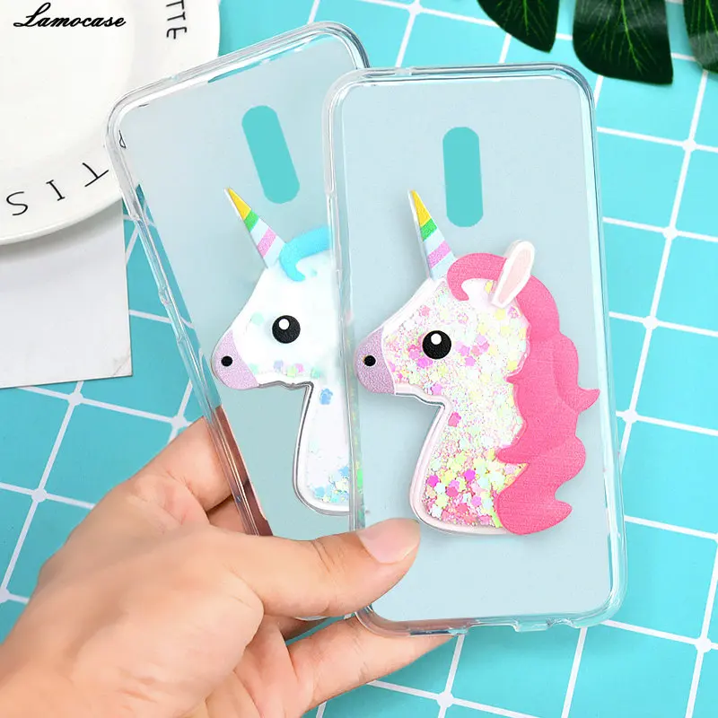 Glitter Dynamic Liquid Quicksand Case for Fly Cirrus 13 FS518 3D Owl Unicorn Cartoon Animals Cover For Fly FS518 FS 518 Shining