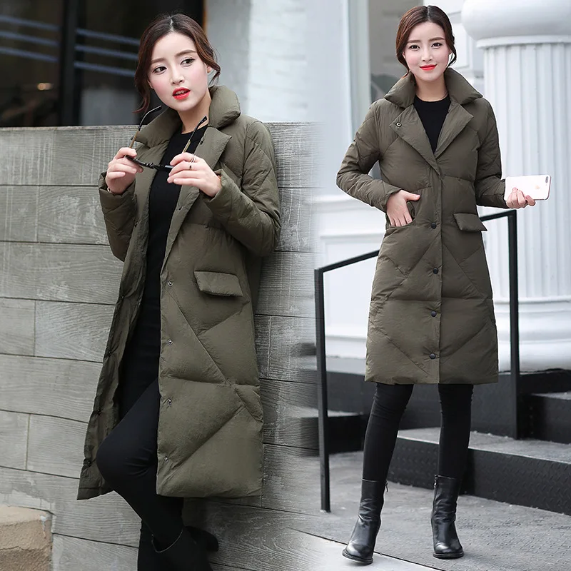 Elegant Removable Big Fur collar Hat Down Cotton Coat Winter Slim New 2018 Parkas Women Large size Jacket Warm Female Outerwear