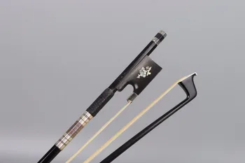 

Violin Bow 4/4 Black Carbon Fiber Straight balance AAA horse hair Nice Frog#BC1