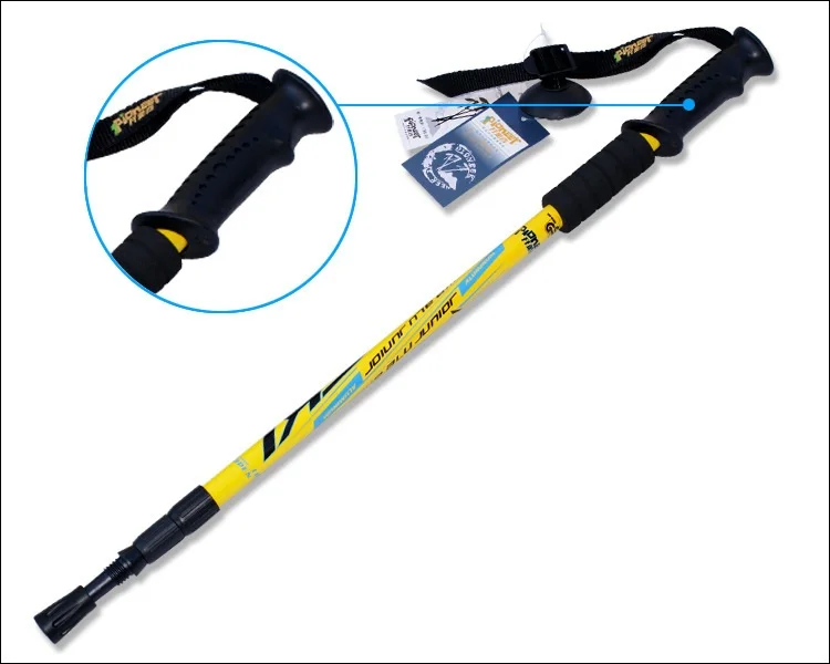 Bastões de Choque Seção Pólos Trekking Telescópica Ajustável Caminhadas Bengalas Absorvente Leve Melhor Barato 65 Cm-135 cm 3 9 Telescópica Ajustável Caminhadas Bengalas Bastões de Choque Absorvente Leve Melhor Barato