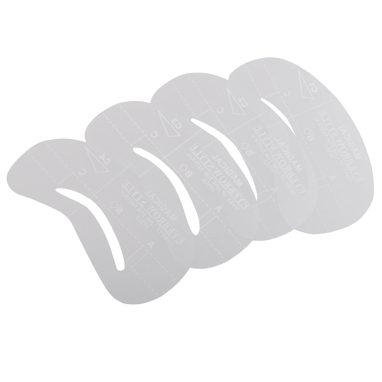 

HHFF Beauty Easy Reusable Eyebrow Shaping Stencils Kit Template Make Up 4 Different