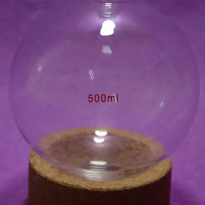 500ml Round Bottom Glass Flask Single Neck Boiling Bottle Labware