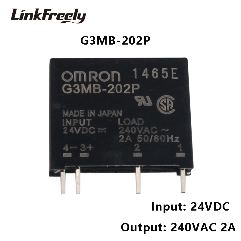 

G3MB-202P PCB SSR Voltage Relay Module 24VDC Input 240V 2A Output DC Control AC Micro Solid State Relay 5V 12V