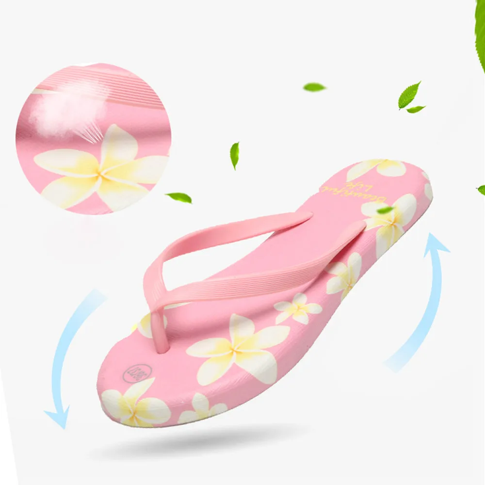 

Casual Slippers Women Summer Fashoin Female Sandals Flip-Flops Sandy Beach Bathroom Cooler Ladies Slippers Shoes Tongs Femme ete