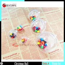 Рождественские украшения и Свадебные украшения висят 60 мм круглый прозрачный пластиковый Рождественский шар прозрачный