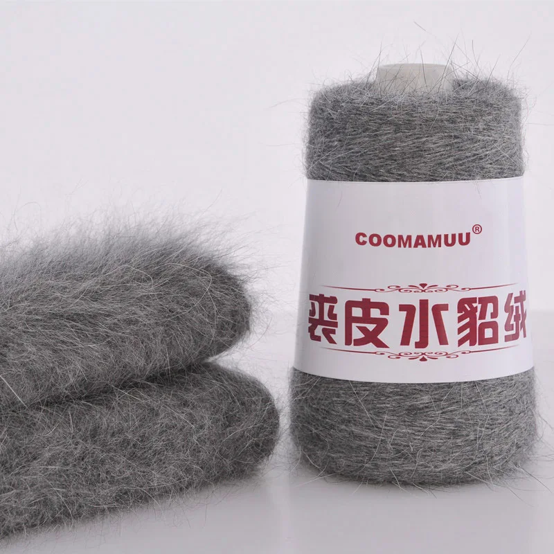 

100+40 g 98% Plush Mink Velvet Hand Knitting Yarn Eco-friendly Dyed Moisture-Absorbent Crochet Yarn for Knitting Scarf Sweater