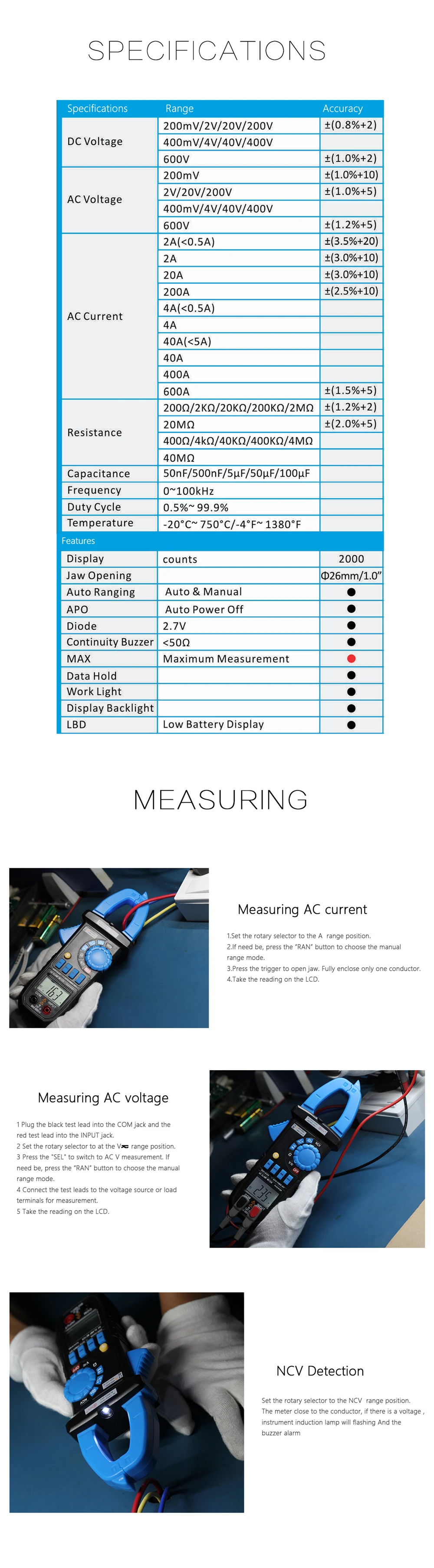 acm01 plus Clamp Meter (3)