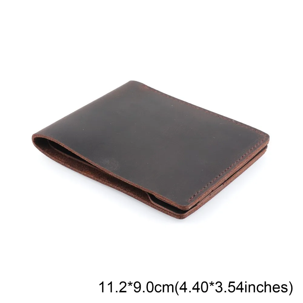 Moterm 100% جلد طبيعي محافظ Bifold محفظة خمر مجنون الحصان الجلود مخلب الرجال محافظ الرجعية عملة جيب الرجال محافظ