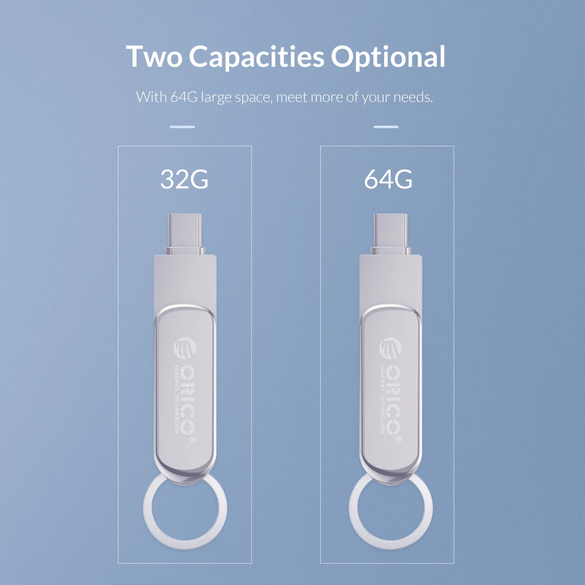 USB флеш накопитель ORICO 3 в 1 64 ГБ 32 u диск с функцией OTG интерфейс Type C Micro B 0 для