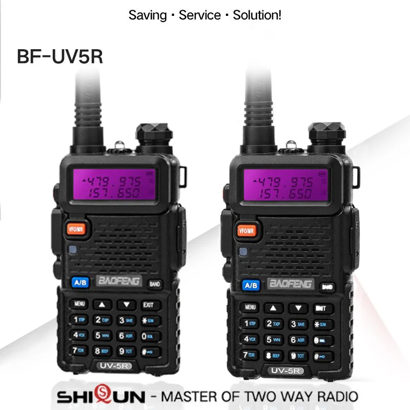 2 шт. Baofeng BF-UV5R Любительское радио портативная рация Pofung UV-5R 5 Вт VHF/UHF радио двухдиапазонное двухстороннее радио UV 5r CB радио