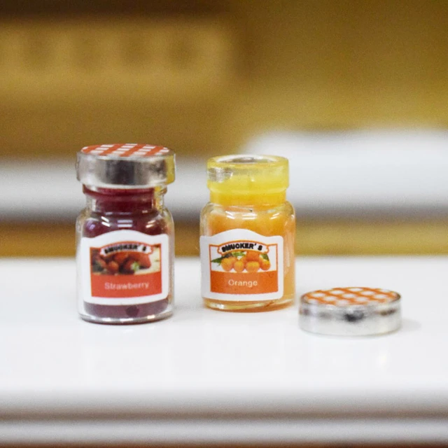2pcs/lot Dollhouse Miniatures Jam Pretend Play Miniature Food Mini Food Toy  For Doll House Kitchen Accessories - Kitchen Toys - AliExpress