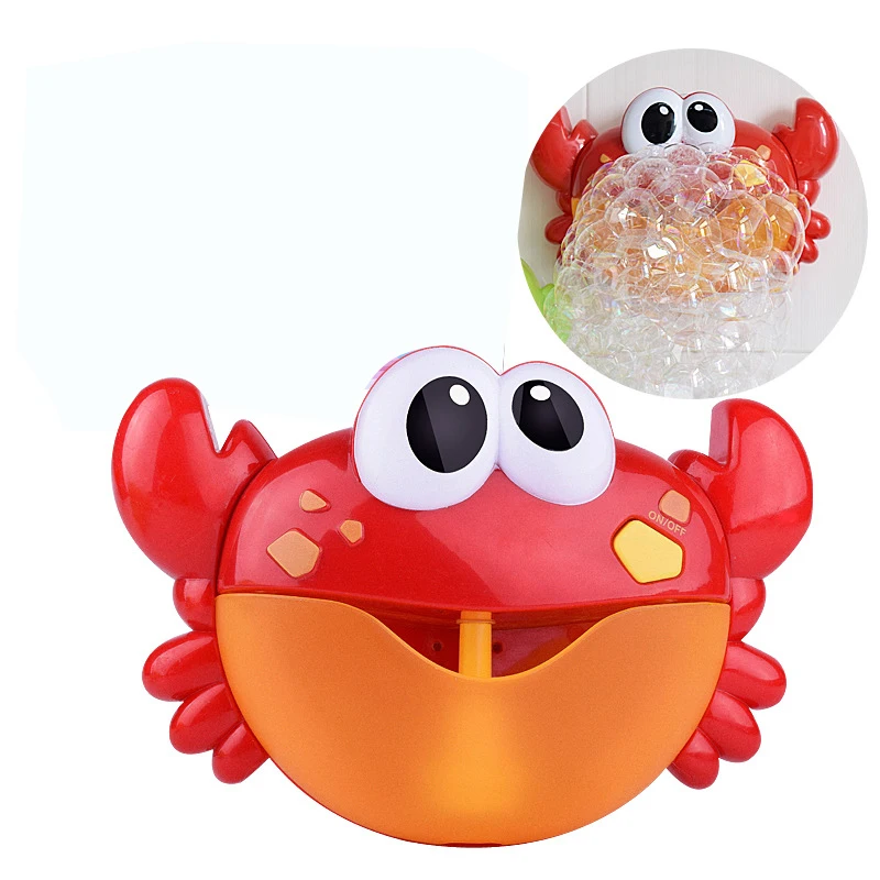 Baby Bath Toy Crab Bubble Automatic Maker Musical Shower Toy Kid Xmas Gift Fun 