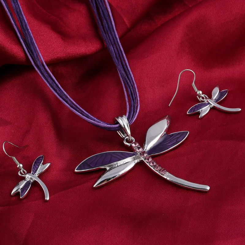 ZOSHI Ювелирные наборы для женщин, серебряная эмаль, ожерелье, серьги, наборы, четыре цвета, массивное ожерелье, Модный Ювелирный Набор