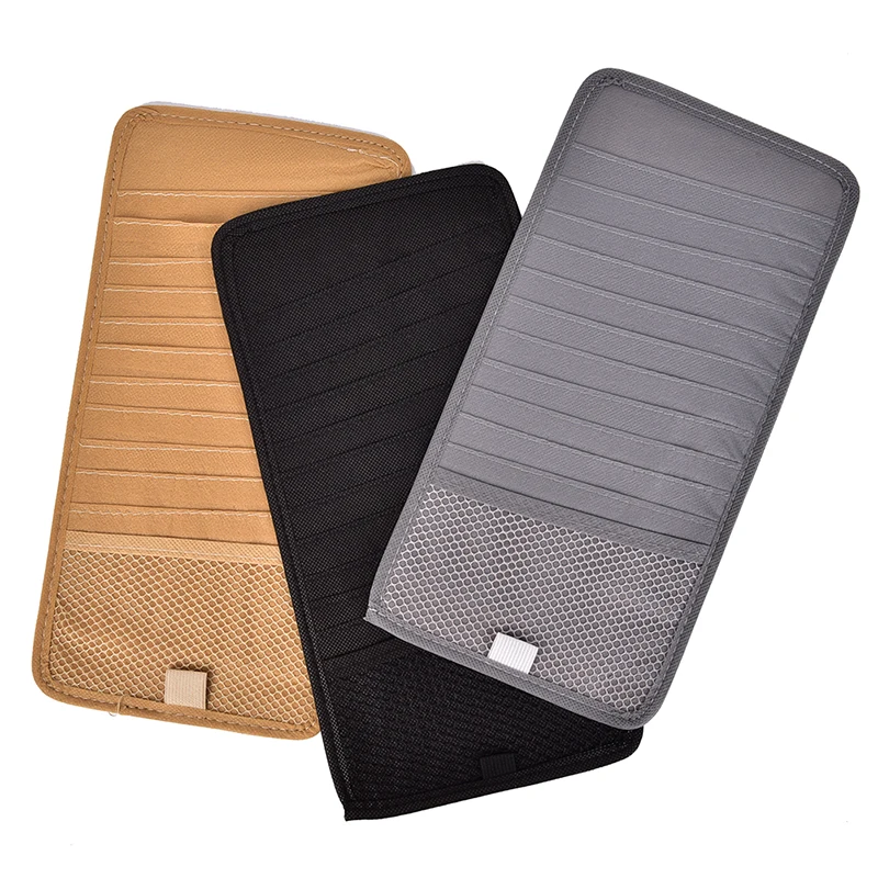 

12 Disk CD DVD Holder Sun Visor Holder Storage Car Organizer Cover Case 30*15 cm