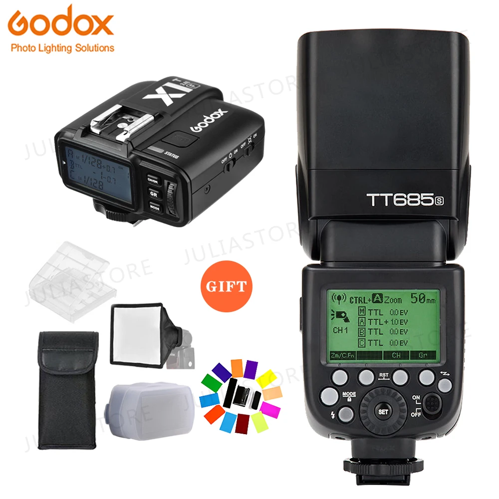 

Godox TT685S HSS 1/8000S GN60 TTL Flash Speedlite with X1T-S TTL Wireless Transmitter Flash Trigger for Sony DSLR Cameras