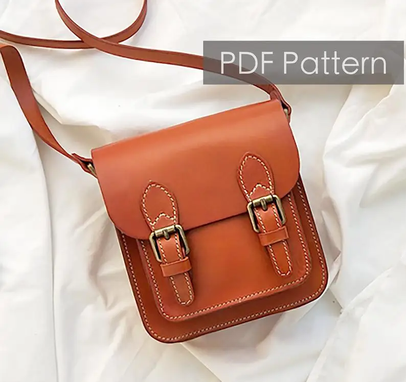 

Leather satchel bag Sewing Pattern Leather Template PDF Patterns Leather Women HandBag Shoulder BAG English Version Instruction