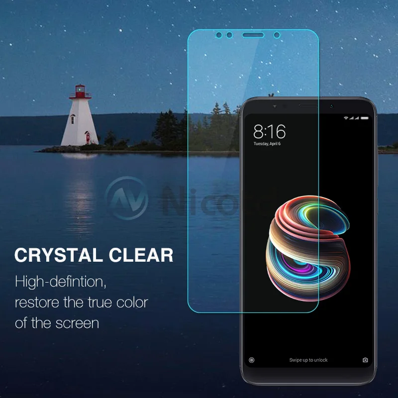 Nicotd For Xiaomi redmi 5 plus HD Clear 2.5D glass redmi5 screen protector protect film For xiaomi redmi 5 tempered glass cover (2)