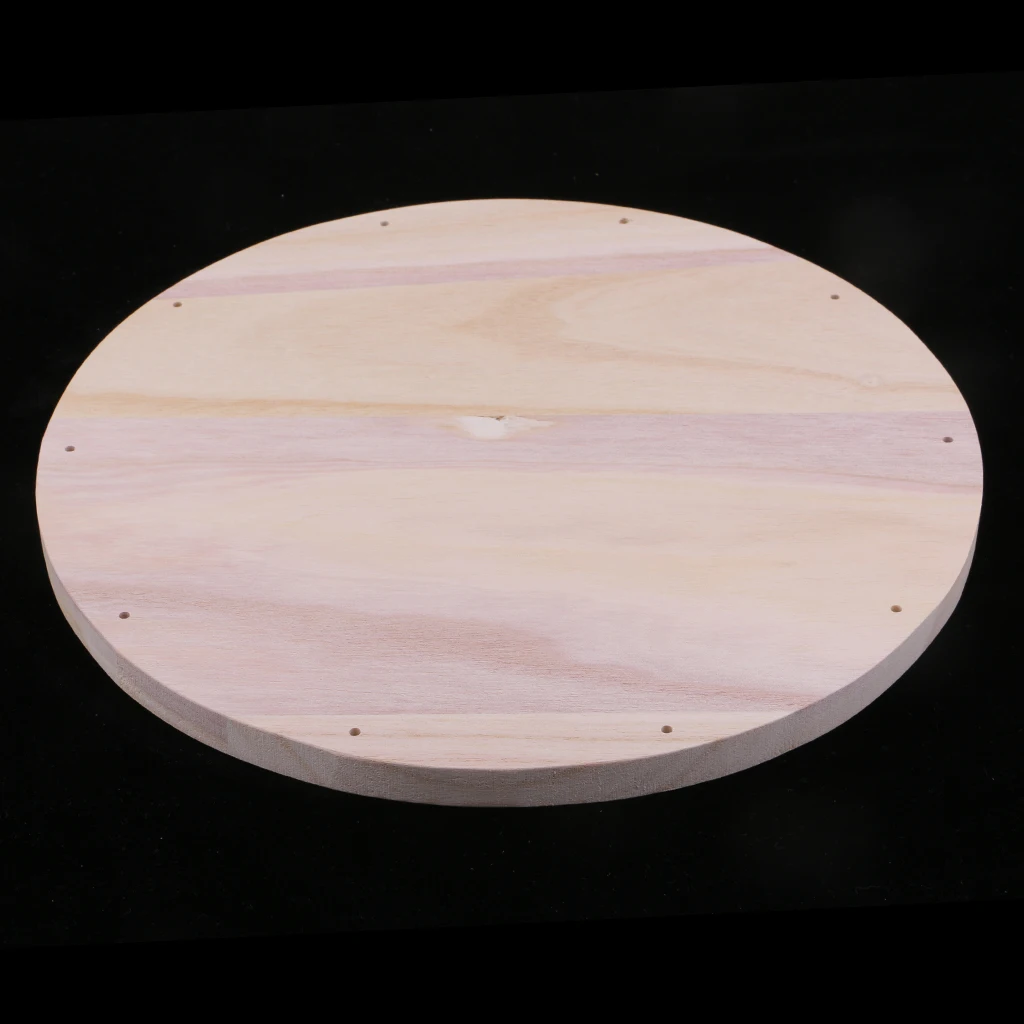 30cm Large Drilled Natural Round Wood Cutouts Circles DIY Crafts Decorations