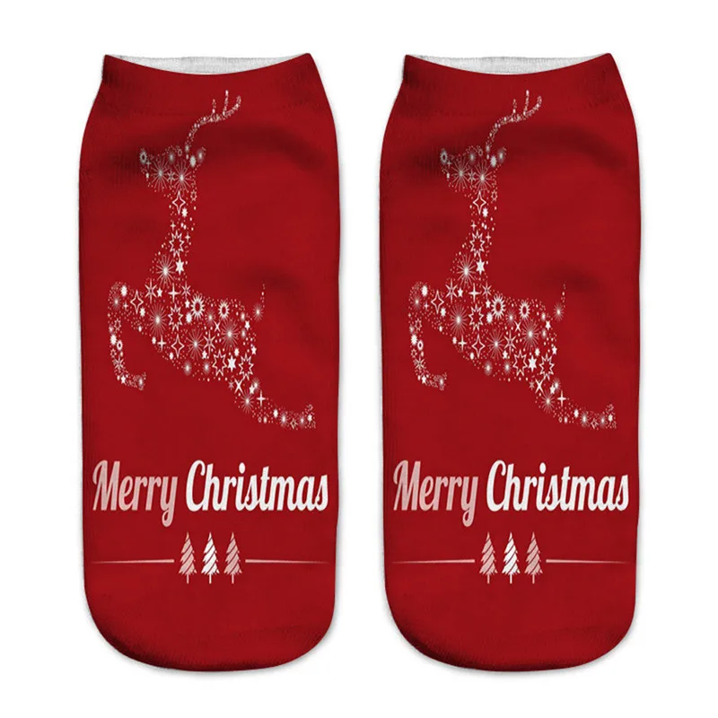 Бренд Chamsgend Merry Christmas, женские носки, новинка, Harajuku, 3D принт, Kawaii, до лодыжки, Calcetines Femme Mujer, носки, милые носки A1