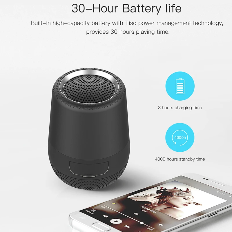 Тисо T30 30 часов непрерывной работы беспроводной Bluetooth V4.2 динамик 8 Вт