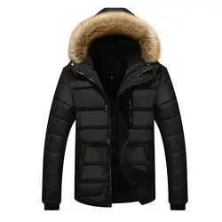 18 лет мужчин на осень-зиму хлопчатобумажная одежда Большие размеры теплый ветрозащитный с капюшоном куртка с хлопковой подкладкой куртка