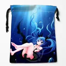 W-166 Аниме Хацунэ Мику и е пользовательские логотип напечатанный получить мешок степень сжатия сумки drawstring сумки размер 18X22 см R801R166TE