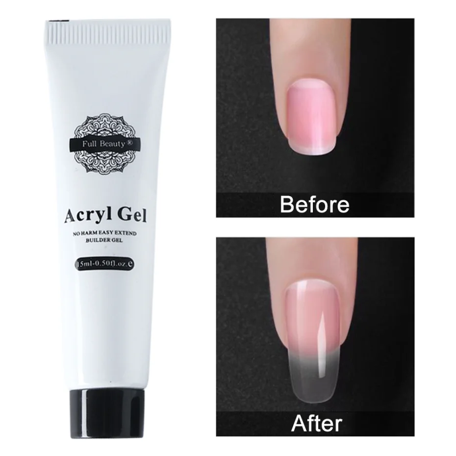 

LED UV Builder Gel Crystal Hard Fast Extention Gel Model Adhesive Nail Acryl Soak Off Jelly Gel Polish Rhinestone Glue LE973