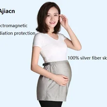 Ajiacn EMF радиационное экранирующее платье для беременных, материал из серебристого волокна, универсальная и прочная, радиационная стойкость юбка, половина окружена