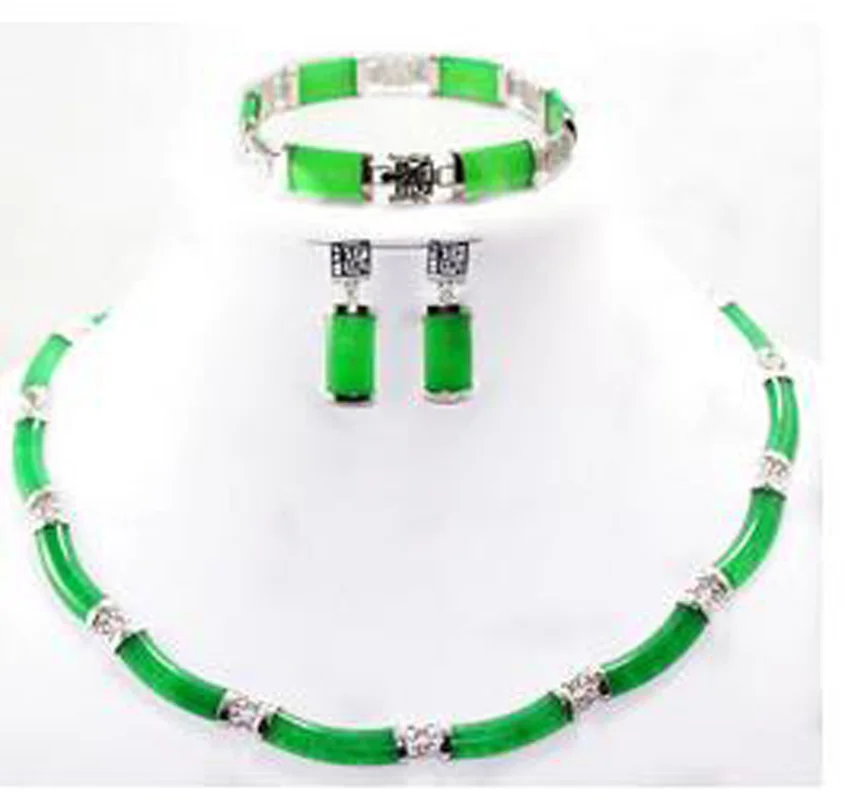 

2 colors! Women's colorful/green/purple/red -black necklace bracelet earrings AA265