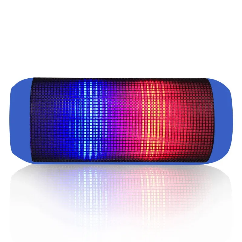 blue LED speaker Портативный bluetooth-динамик s светодиодный 7 моделей беспроводной динамик 4,1 HD бас мощный звук с микрофоном Hands Free для смартфона - Color: blue LED speaker