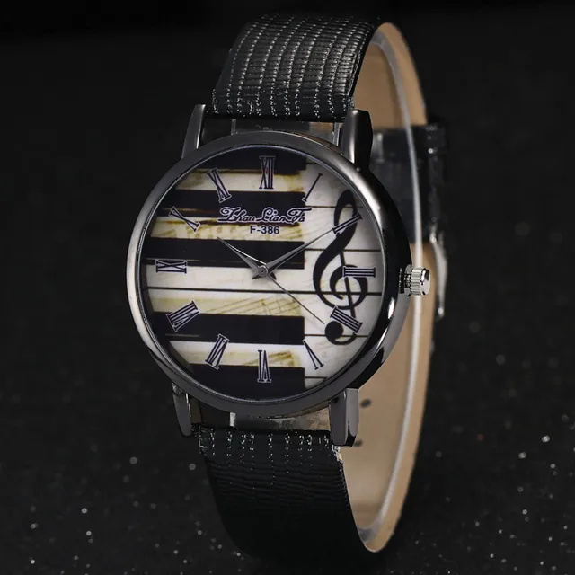 (Ship From US) ZhouLianFa Top Brand Luxury Leather Band Piano Pattem Wrist Watch (Ship From US) ZhouLianFa Top Brand Luxury Leather Band Piano Pattem Wrist Watch