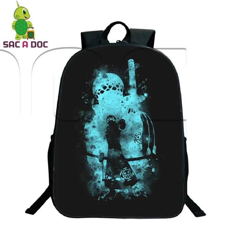 

Anime One Piece Outline Backpack Luffy Law Shanks Printing Boys Girls Students School Bags Women Men Laptop Backpack Travel Bag