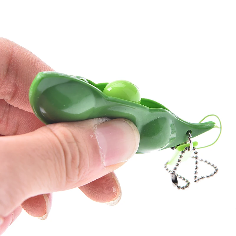 

Newest Anti Stress Ball Release the mood Simply Squeeze Those Peas Right Out Hot Sale Fun Beans Squishy Toys Pendants