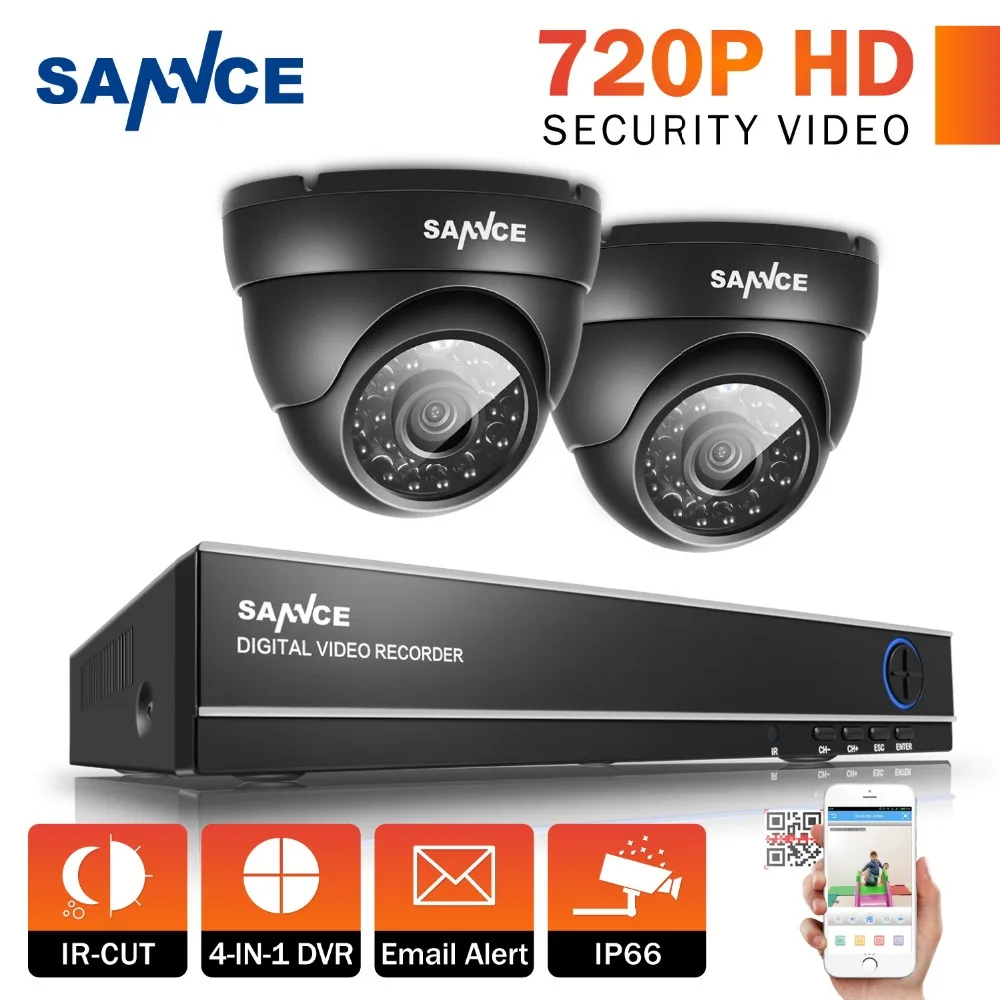 

SANNCE CCTV Security System 4CH TVL 720P AHD 4IN1 DVR Home Security Camera System 4 channels Video Surveillance kit