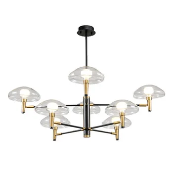 

6/8/12 Heads Post-modern Glass Chandelier Nordic Creative Jellyfish Dining Living Room Led Hanging Light Fixtures Free Shipping