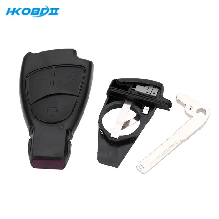 

HKOBDII 3 Buttons Remote Car Key Case Shell Fob for Mercedes-Benz MB M S C E CL 3 Buttons with LG