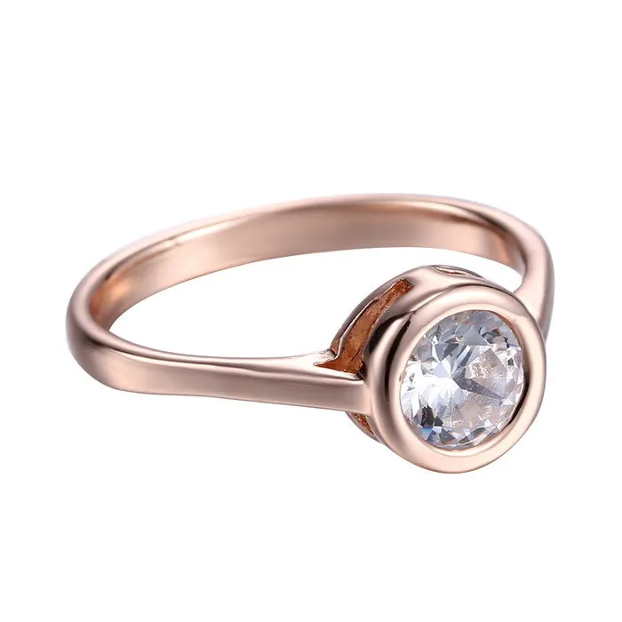 Crystal Rings Trendy rings For Girls Women Free Gift Box Rose Gold Wedding Rings Couple Engagement Ring