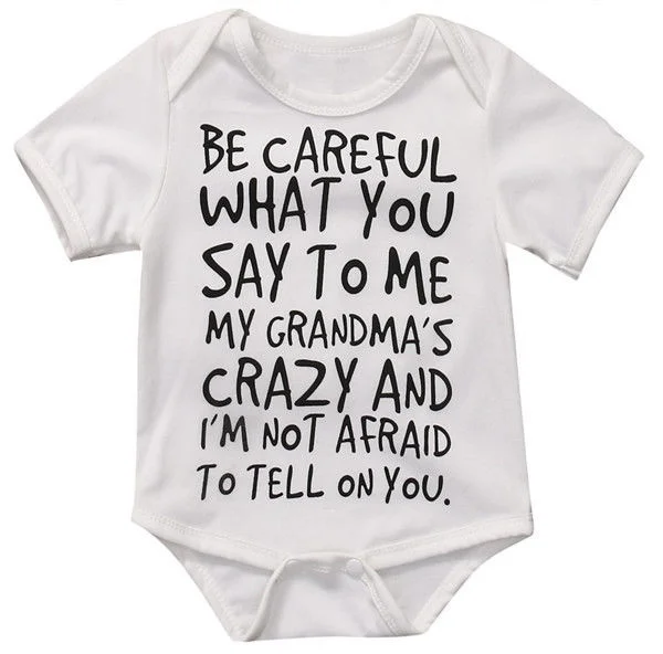 

Tops Newborn Baby Boy Girl Romper Letter Print Bodysuit Clothes Sunsuit Outfits