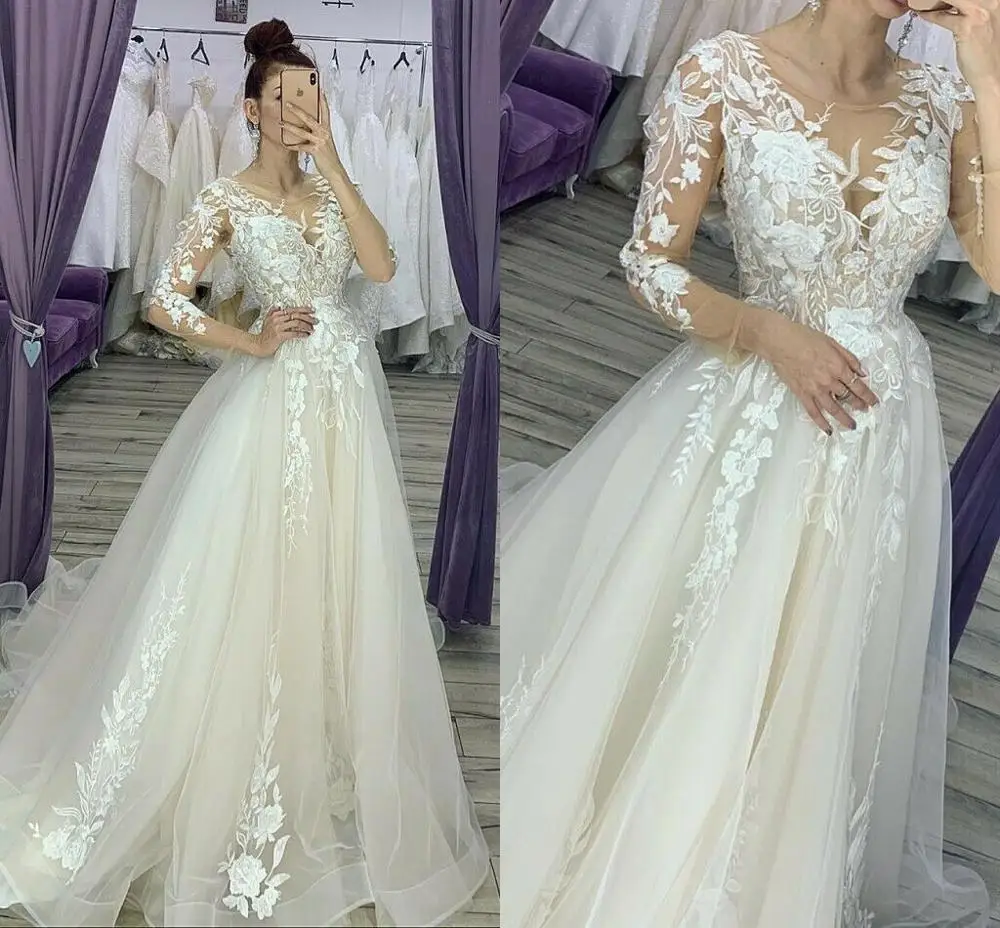 elegant lace wedding dresses with sleeves