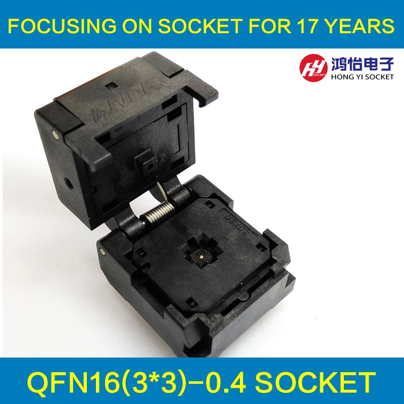 QFN16 MLF16 ожога в гнездо IC тестовая розетка IC550-0164-005-G шаг 0 4 мм Чип Размер 3*3