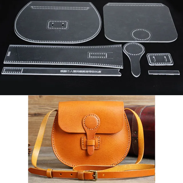 1set shoulder bag women handbag template clear acrylic leather