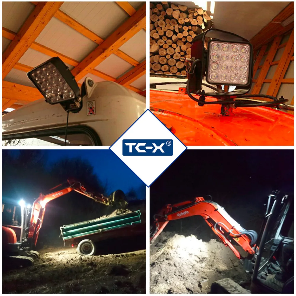 TC X ПРИВЕЛО Свет Работы 16x3 Вт Площадь Offroad Led 12/24 В дополнительный Портативный