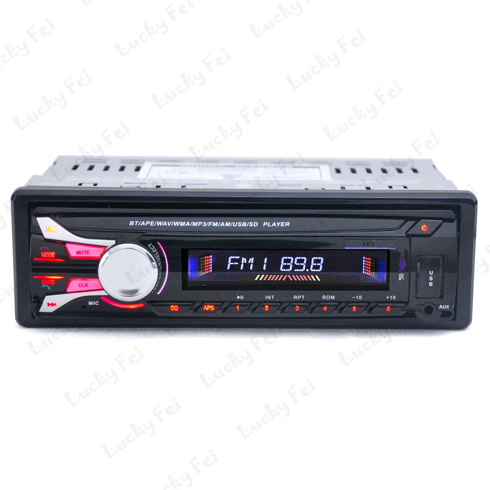Зарегистрированный 12 в Bluetooth автомобильный Радио MP3 аудио плеер съемный dechatable Передняя панель MP3 FM функция/USB/SD/In-Dash 1 DIN